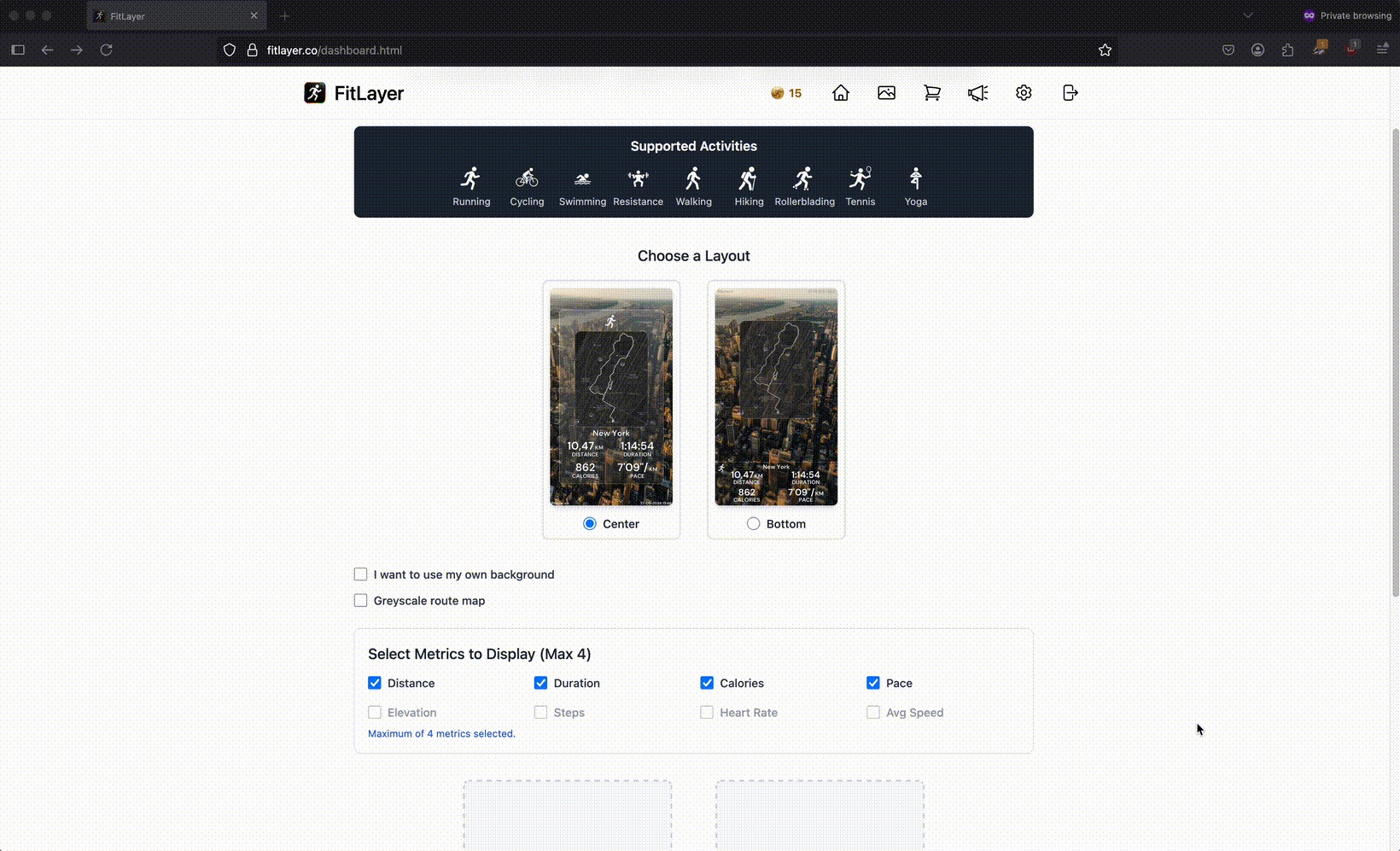 App feature animation